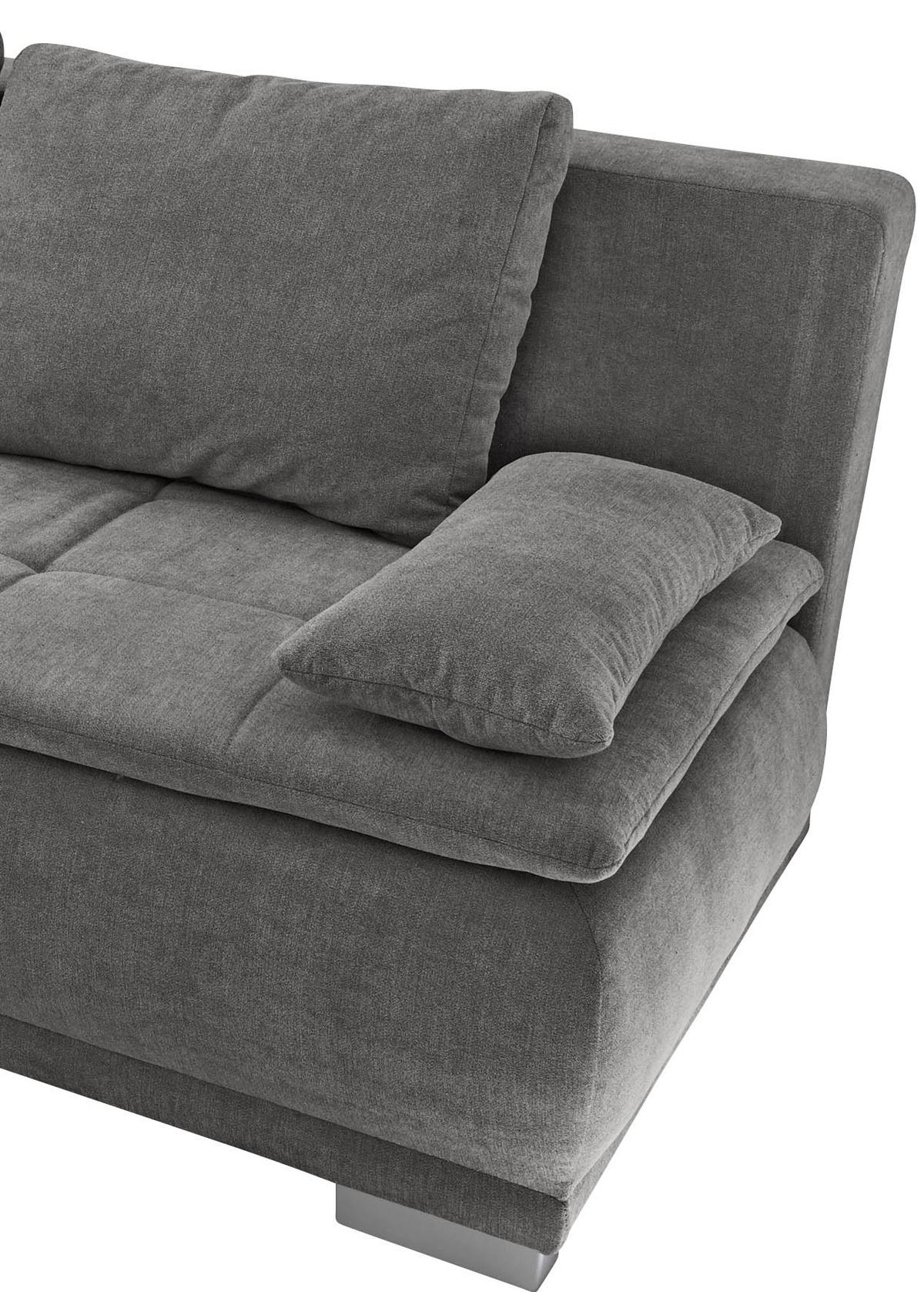 Rozkladací pohovka Luigi šedá - šedá/barvy stříbra, Moderní, kompozitní dřevo/textil (208/93/105cm) - MID.YOU