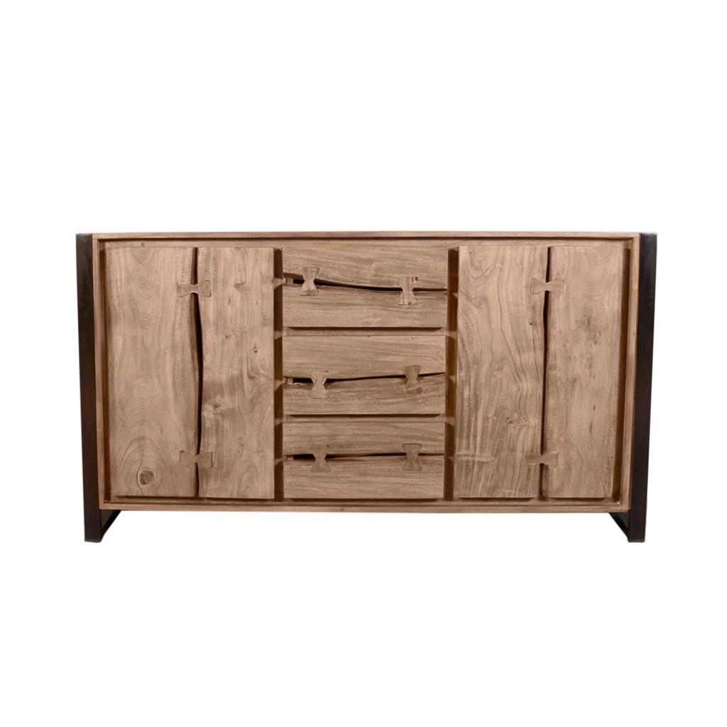 Sideboard Akazie/Schwarz B: 200cm