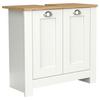 Waschbeckenunterschrank Balusa Weiß/Eiche Dekor B:65cm - Honigeiche/Eichefarben, MODERN, Holzwerkstoff (65/60/30cm) - MID.YOU