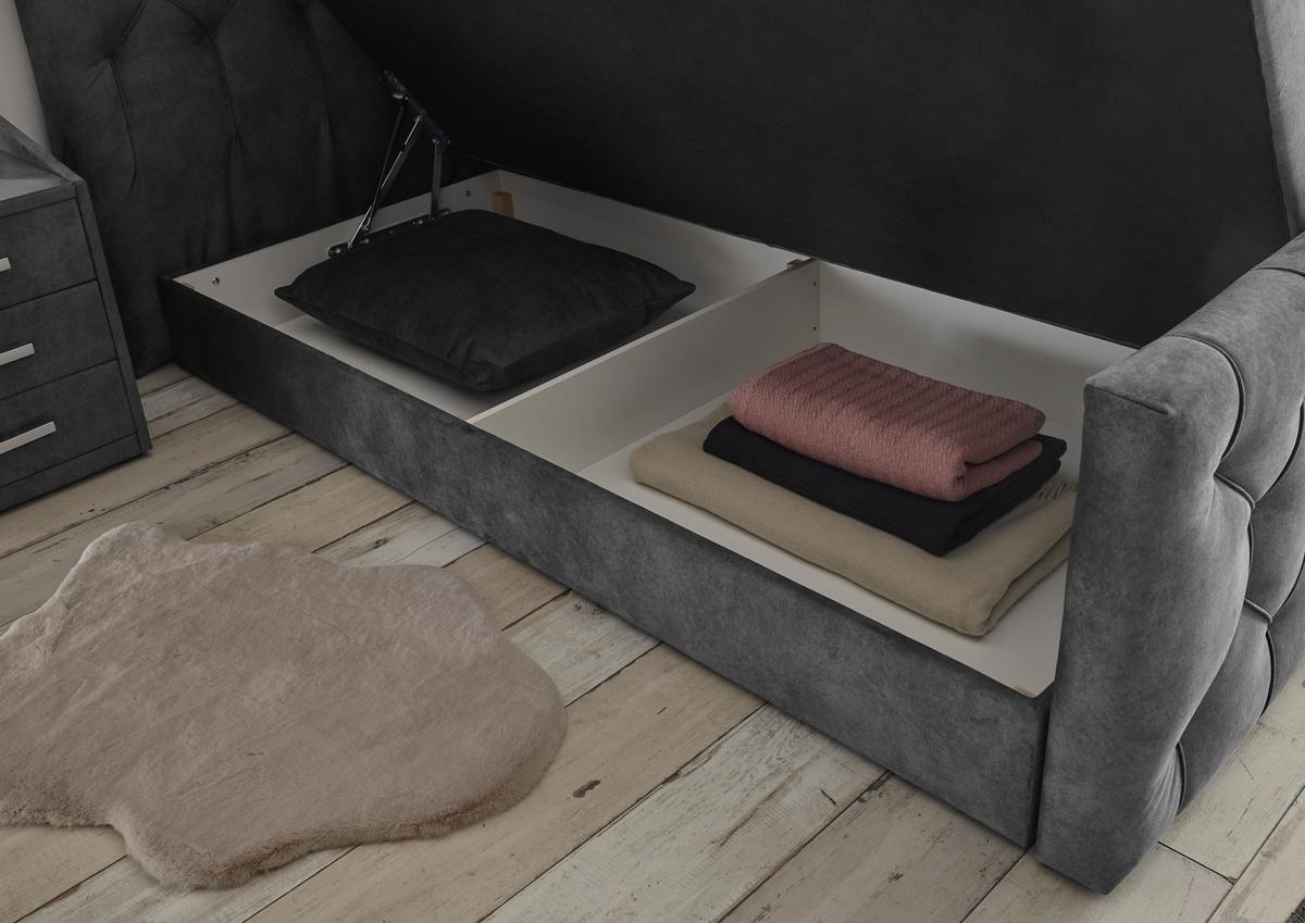 Boxspringbett Mit Topper 180x200 Cm Cashfield - Anthrazit/Schwarz, MODERN, Holzwerkstoff/Textil (180/200cm) - MID.YOU