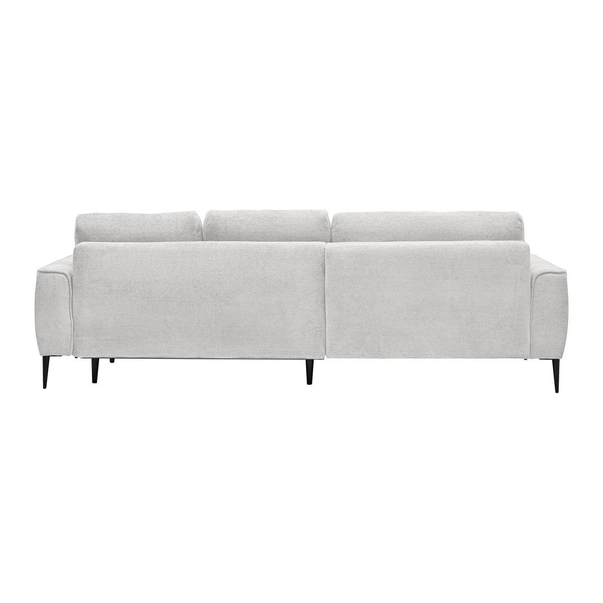 Rohová sedačka CUSTOM, levá, krémová žinylka - černá/krémová, Moderní, kov/textil (164/255cm) - Mömax