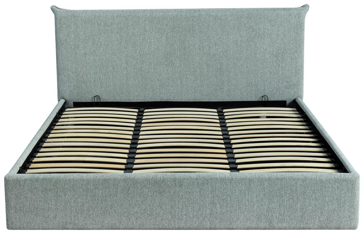 Polsterbett Pico Hellgrau B: 188 cm - Hellgrau/Schwarz, Design, Holzwerkstoff/Textil (188/100/216cm) - Livetastic