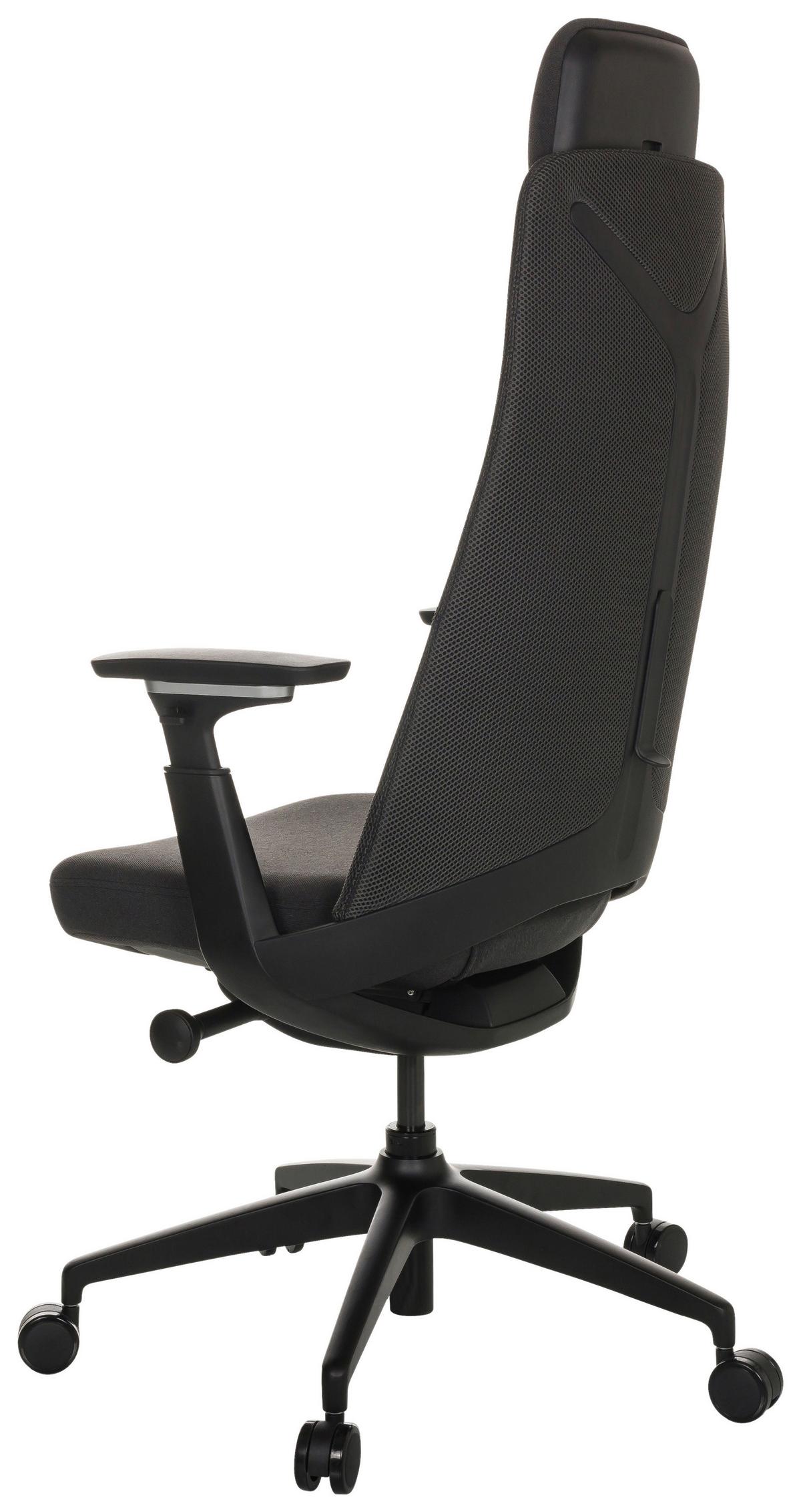 Drehstuhl Yucano - Schwarz, Basics, Kunststoff/Textil (68/120-131/60cm) - MID.YOU