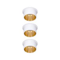 Deckenleuchte 3er-Set Ø 6,8 cm 3-Flammig, dimmbar - Goldfarben/Weiß, Basics, Metall (6,8/3,3cm) - Paulmann
