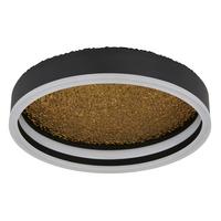 Led Mennyezeti Lámpa 48460-24 - fekete/opál, Design, műanyag/fém (30/7,5cm)