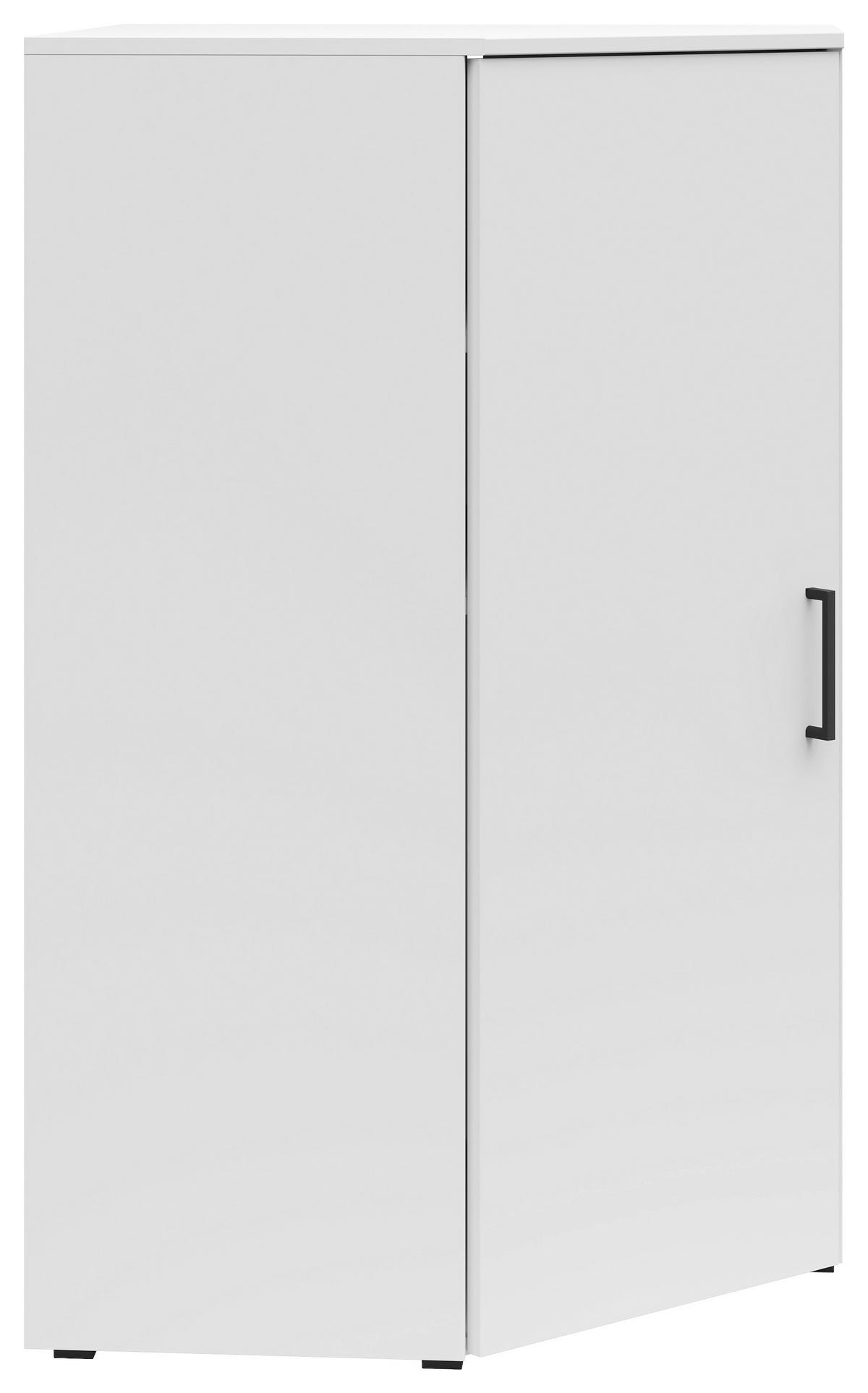 Rohová komoda MULTISTAURAUM - čierna/biela, Modern, kompozitné drevo/plast (101/115/79cm)