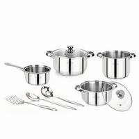 Kochtopfset Edelstahl 9-Teilig - Edelstahlfarben/Silberfarben, Basics, Metall (49/26.5/19cm)