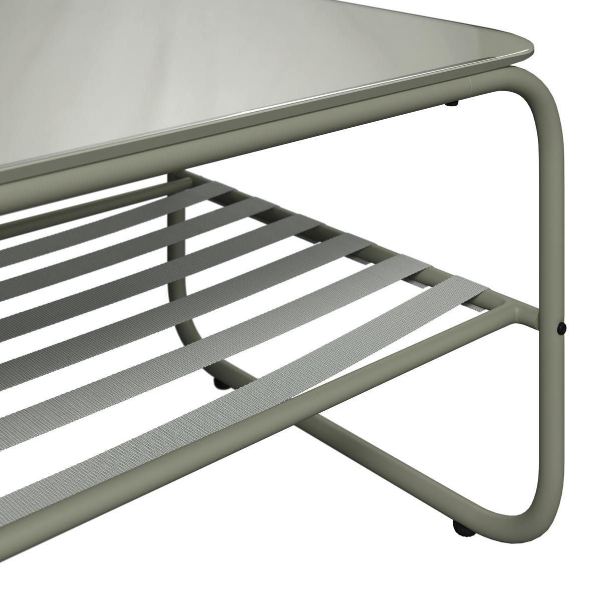 Loungegarnitur Miami - Beige/Grau, MODERN, Glas/Textil (128/62/82cm) - Beldano