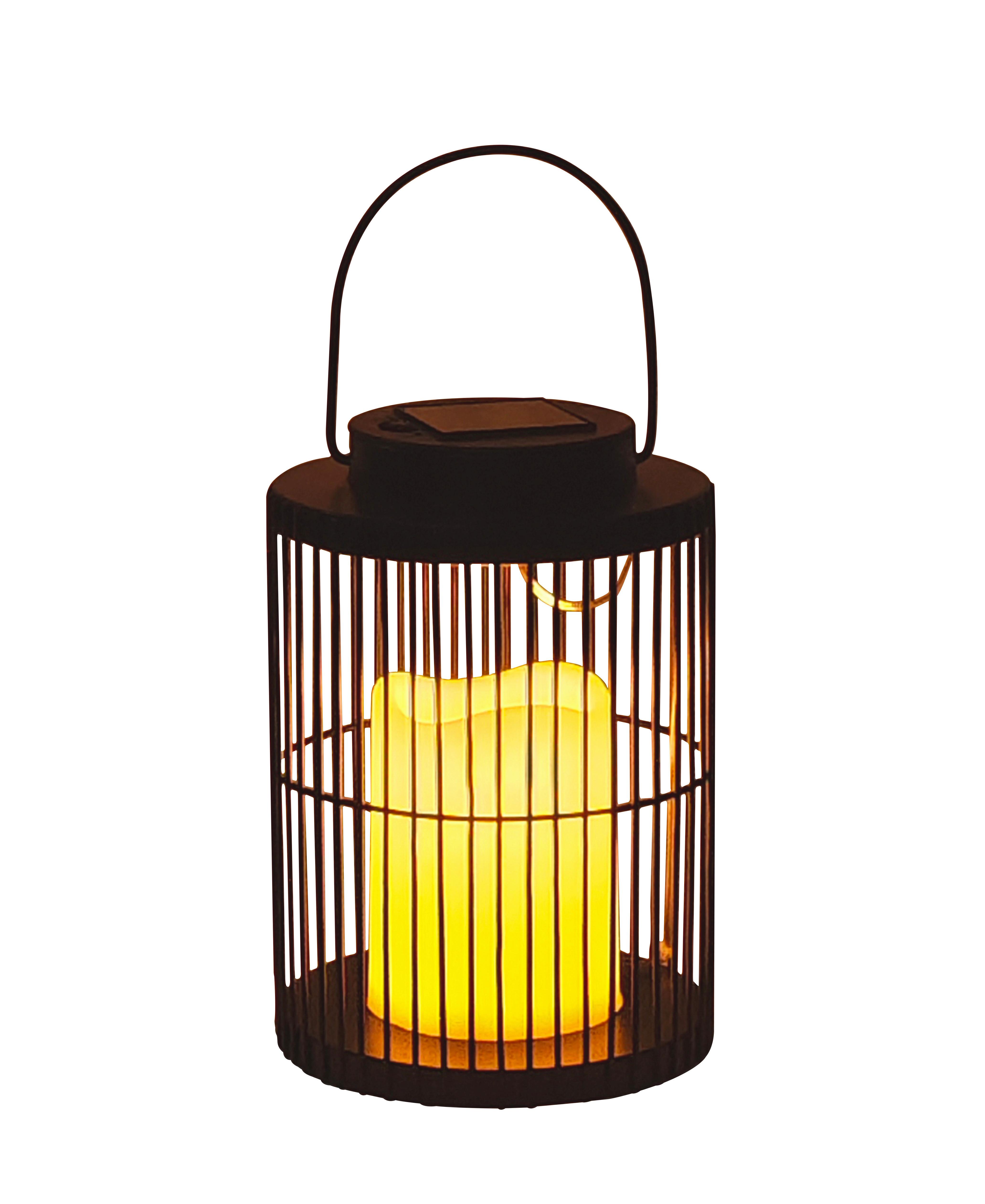 SOLÁRNE SVIETIDLO AMO - čierna, Konventionell, kov/plast (13/19-27,5cm) - Modern Living