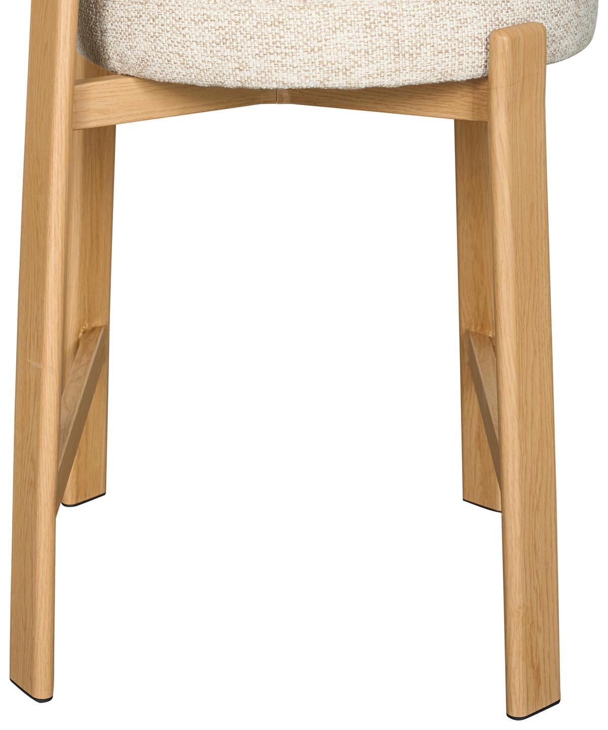 Barhocker Bilbao Eichefarben/Beige B: 52 cm - Eichefarben/Beige, MODERN, Textil/Metall (52/90,5/53,5cm) - Livetastic