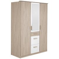 Šatníková skriňa CARIBA 135cm - biela/farba duba, Design, kompozitné drevo/plast (135/199/58cm) - MID.YOU