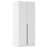 Drehtürenschrank Alabama Weiß B: 91 Cm - Dunkelgrau/Weiß, MODERN, Holzwerkstoff (91/229/54cm) - Rauch Möbel