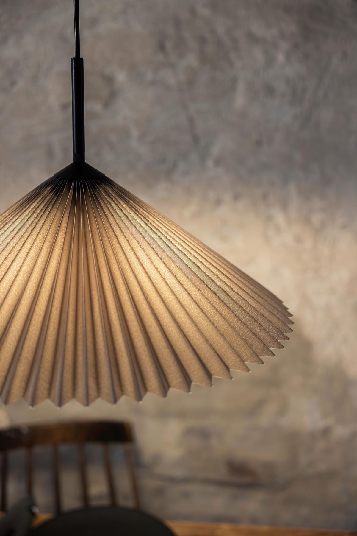 Hängeleuchte Plisado - Grau, Basics, Kunststoff/Metall (50/30cm) - Markslöjd