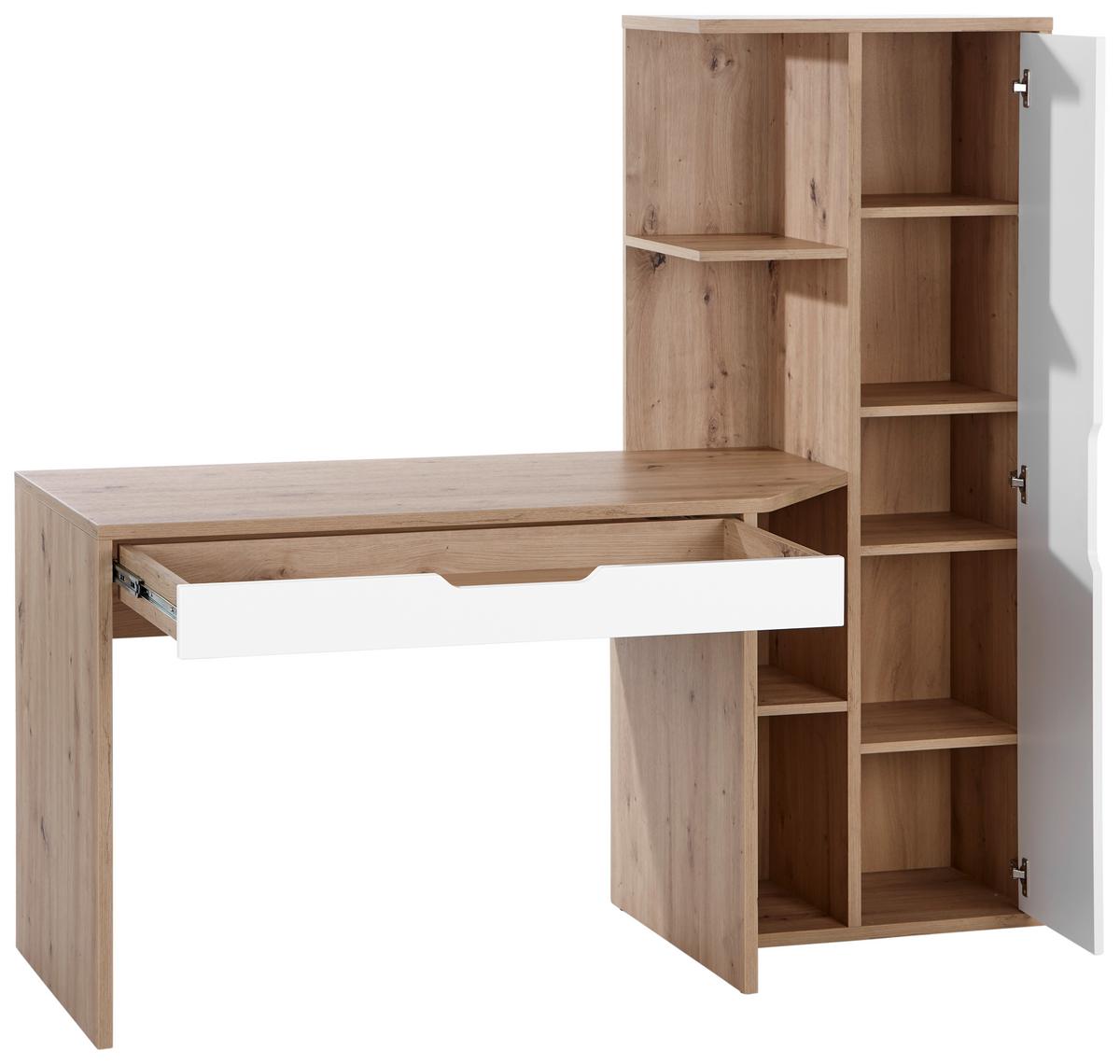 Schreibtisch mit Stauraum B: 160 cm H: 148,3 Laurent - MODERN, Holzwerkstoff (160/148,3/60cm)