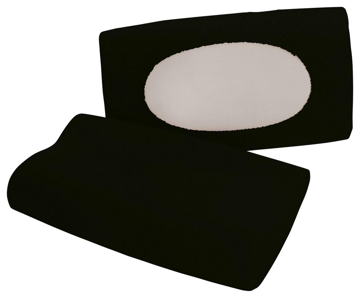 Kopfpolsterbezug Pure Flexible - Schwarz, Basics, Textil (40-70/40-90cm) - Schlafgut