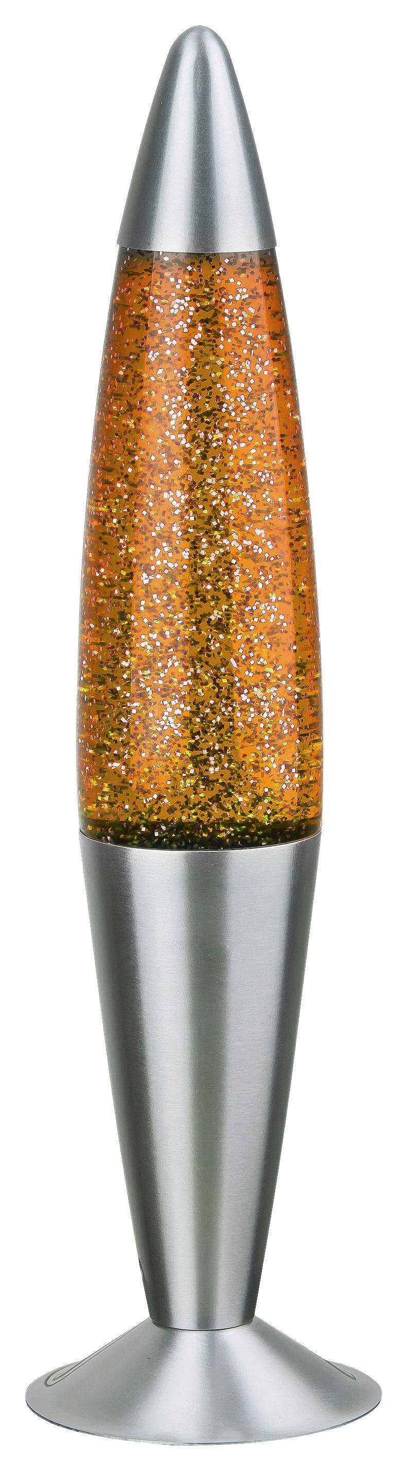 Lávalámpa Glitter - Narancs/Ezüst