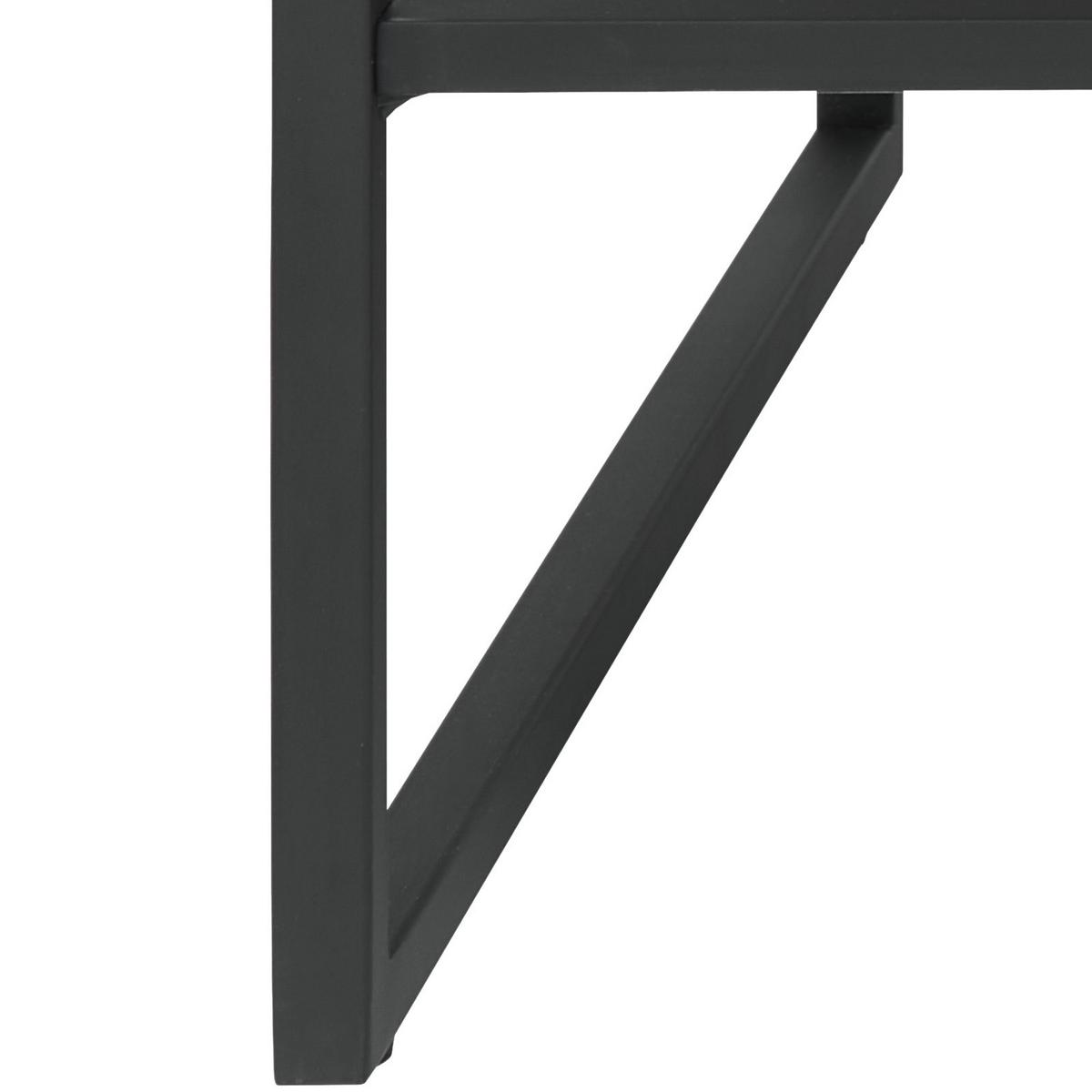 Konferenční stolek 105x65cm - černá/přírodní barvy, Moderní, kov/dřevo (105/44/65cm)