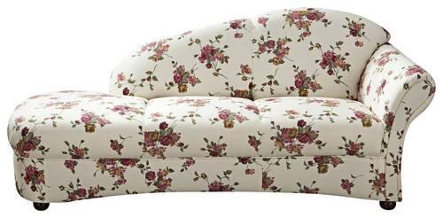 Recamiere Corona Rot/beige, Blumen Design - Beige/Rot, Design, Textil (191/83/81cm) - Max Winzer