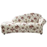 Recamiere Corona Rot/Beige, Blumen Design - Beige/Rot, Design, Textil (191/83/81cm) - Max Winzer