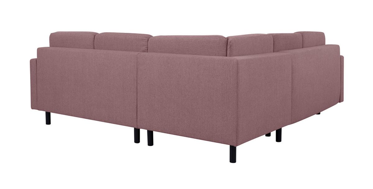 Ecksofa Noret, Beere S: 242x242 Cm - Beere/Buchefarben, Design, Textil (242/242cm) - MID.YOU