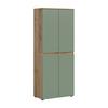Garderobenschrank Scarpa Eichefarben/graugrün B: 70 Cm - Eichefarben/Schwarz, Design, Holzwerkstoff (70/175/37cm) - Livetastic