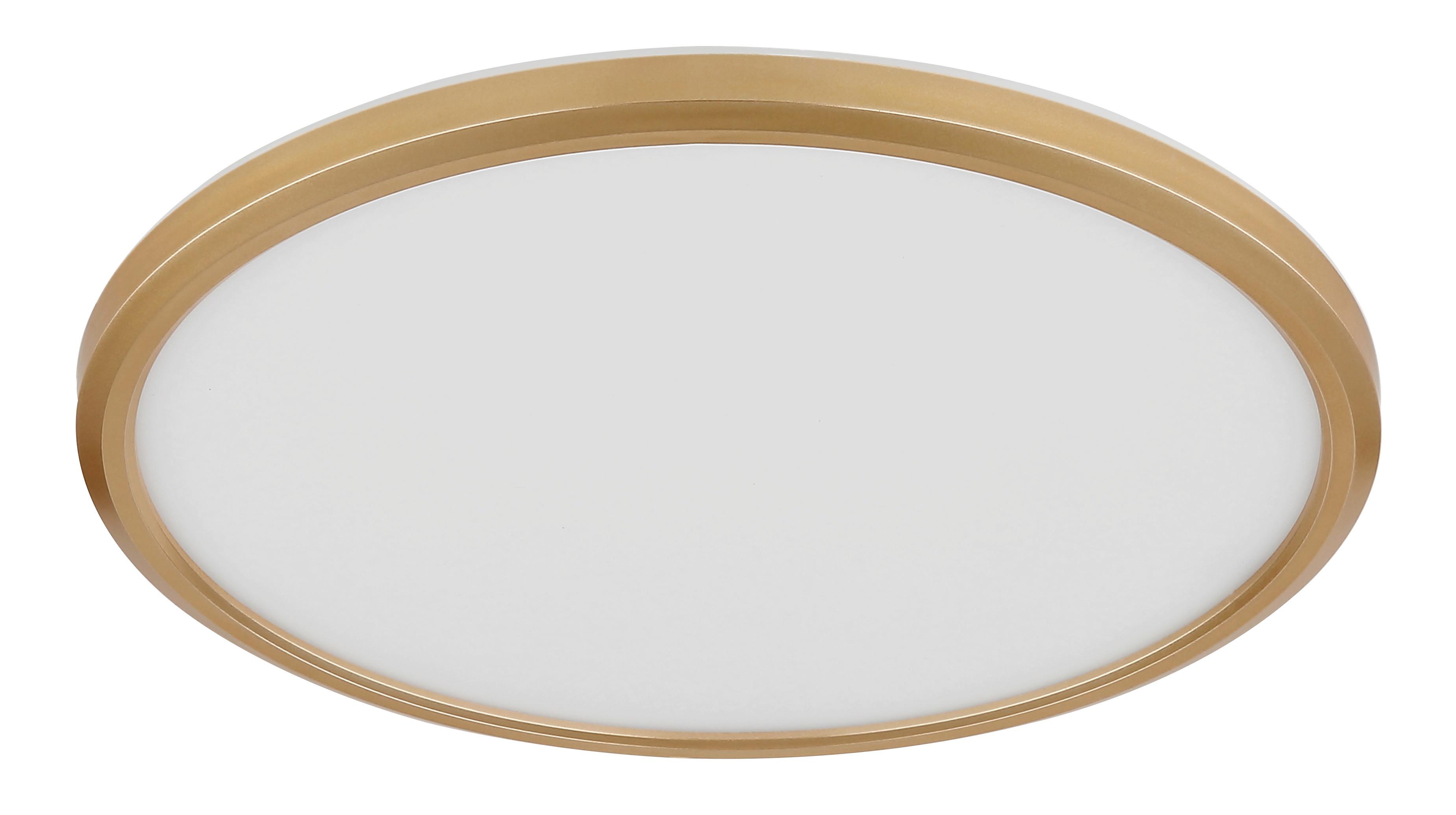 Led-deckenleuchte 41562-18mm Sapana - Messingfarben/Opal, KONVENTIONELL, Kunststoff (29.4/2.5cm) - Globo