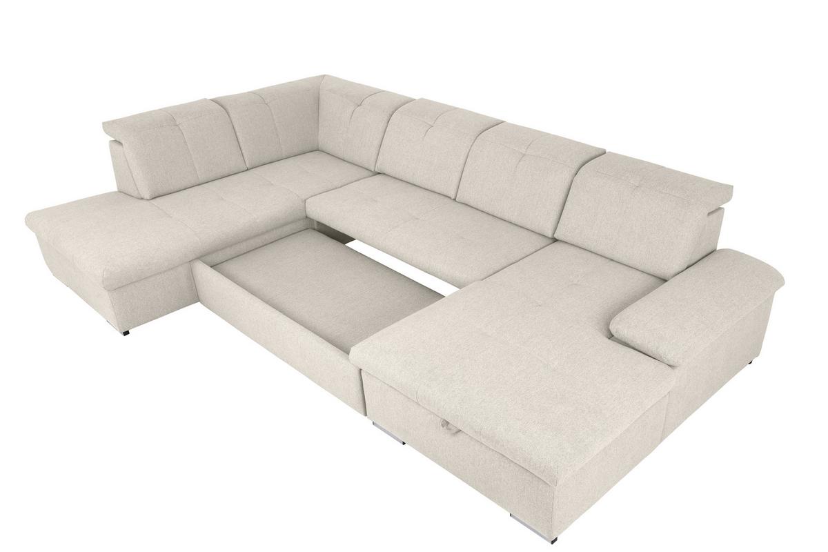 Wohnlandschaft Ramzes Beige U: 215x238x173 cm - Beige/Grau, Design, Textil (215/328/173cm) - MID.YOU