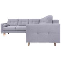 Eckschlafsofa Noret Graublau S: 242/242 cm - Eiche Wotan/Hellgrau, KONVENTIONELL, Textil (242/242cm) - MID.YOU