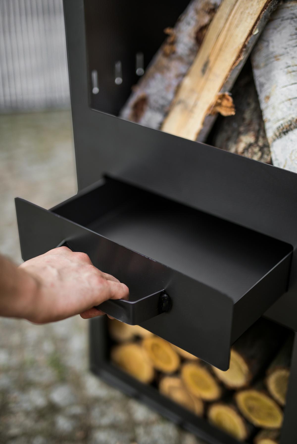 Kaminofen Terrassenofen Rosa - Schwarz, Basics, Metall (40/150/40cm)