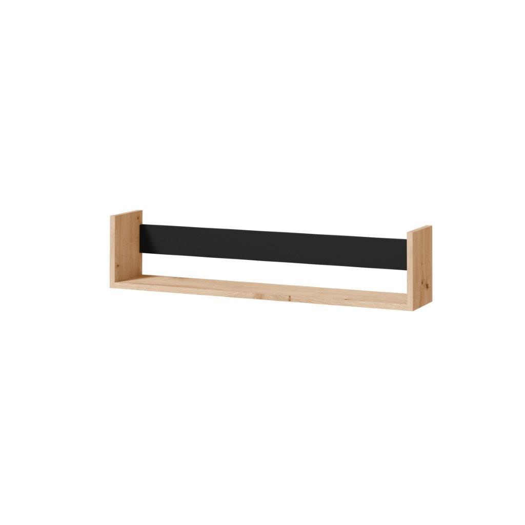 Polcos Elem Arkadia - fekete/Artisan tölgy, Modern, faalapú anyag (90/20/15cm)