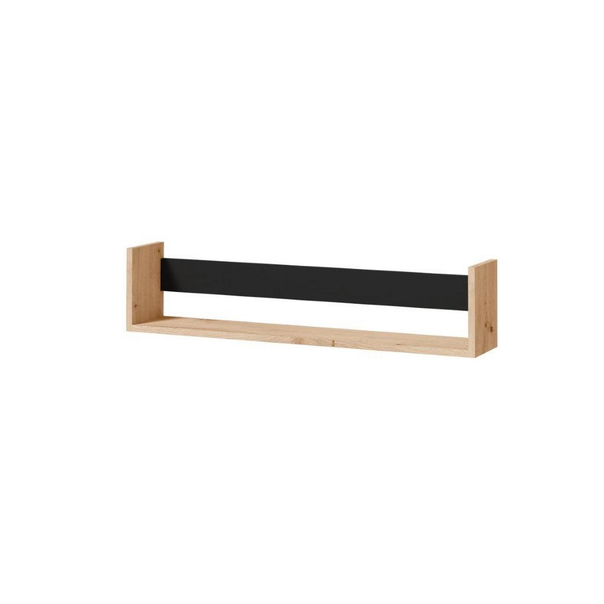 Polcos Elem Arkadia - fekete/Artisan tölgy, Modern, faalapú anyag (90/20/15cm)
