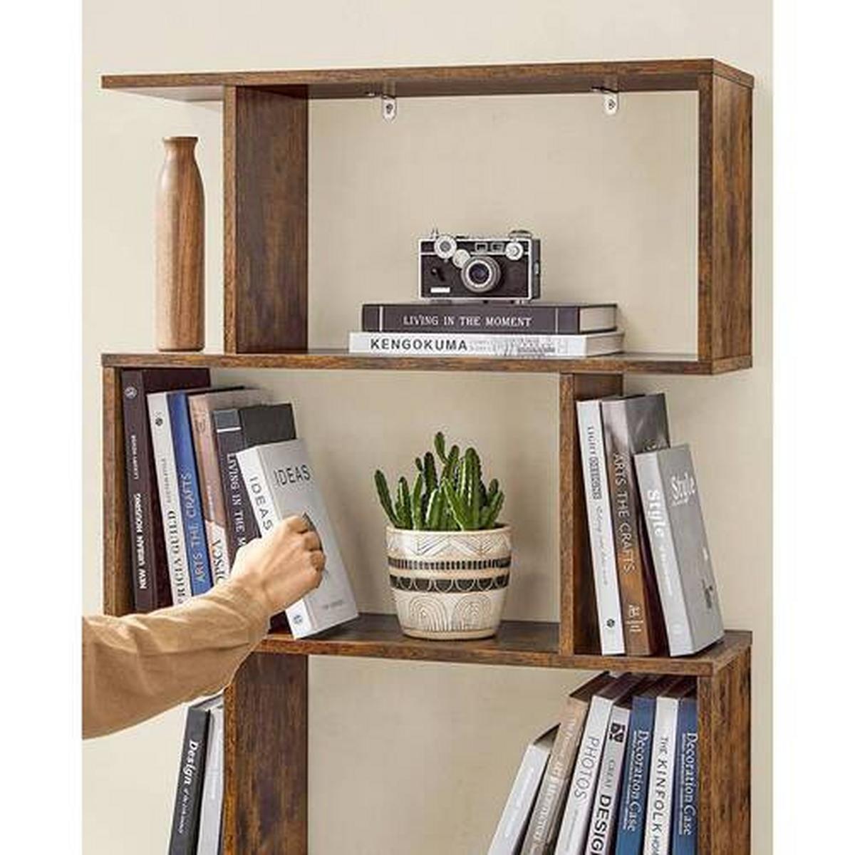 Bücherwand Iron B: 70 Cm Braun - Braun, Basics, Holzwerkstoff (70/190,5/24cm) - Boxxx