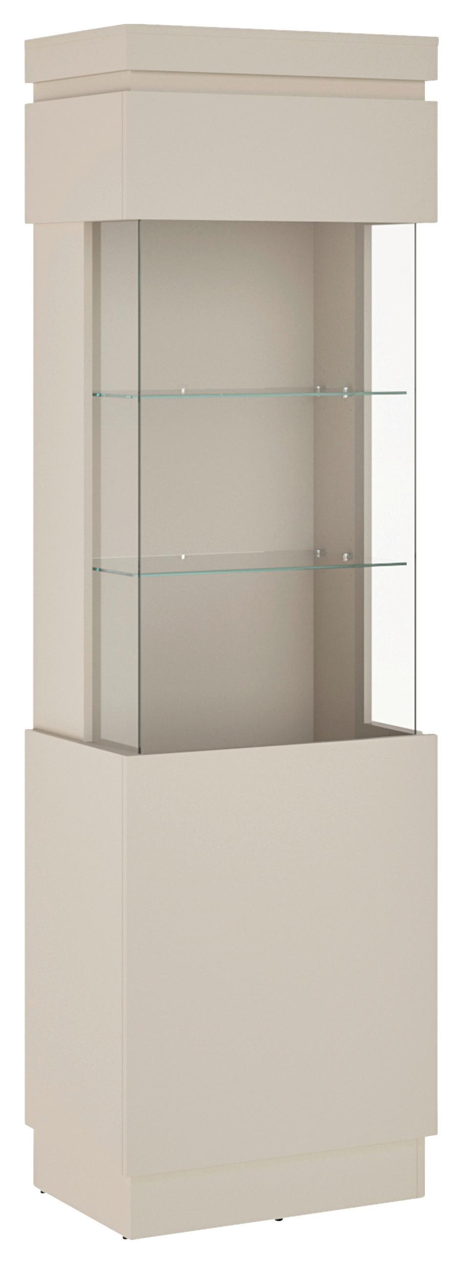 Vitrine Camira Kaschmir B: 60cm - Kaschmir, Basics, Glas/Holzwerkstoff (60/200,5/40cm)