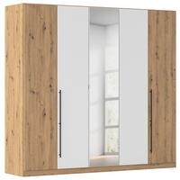 Kleiderschrank Safari mit Spiegel B: 226 cm - Weiß/Eiche Artisan, KONVENTIONELL, Holzwerkstoff (226/229/54cm)