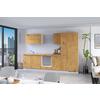 Küchenzeile Ip1200 ohne Geräte 310 cm Eiche Dekor - Eichefarben/Weiß, Basics, Holzwerkstoff (310cm) - Impuls