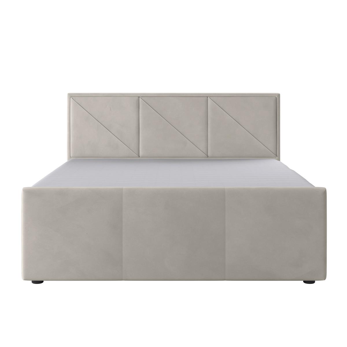 Boxspringbett mit Bettkasten Bologna 180x200 cm Creme - Hellgrau/Creme, MODERN, Holzwerkstoff/Kunststoff (180/200cm) - MID.YOU