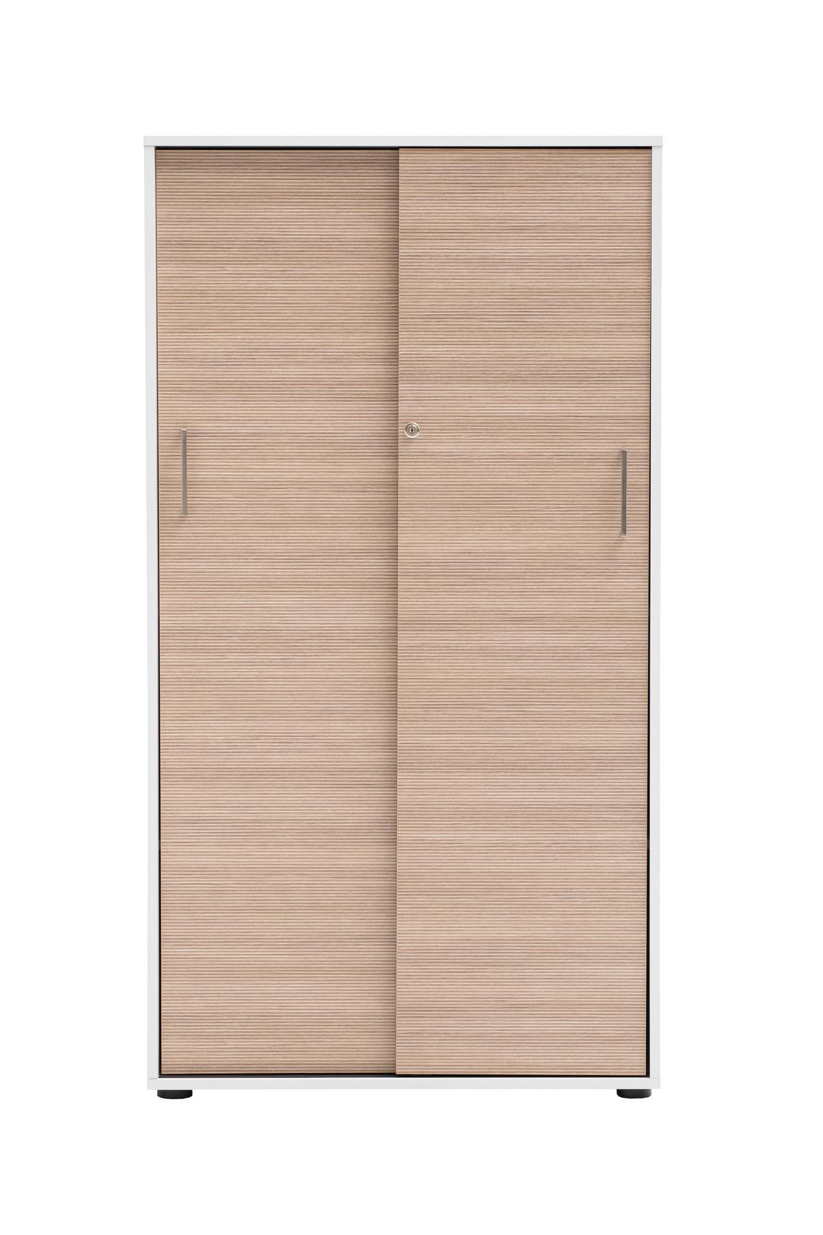 AKTENSCHRANK Metz Weiß/Beige B: 80,1cm - Beige/Weiß, MODERN, Holzwerkstoff (80,1/150/38,2cm) - MID.YOU