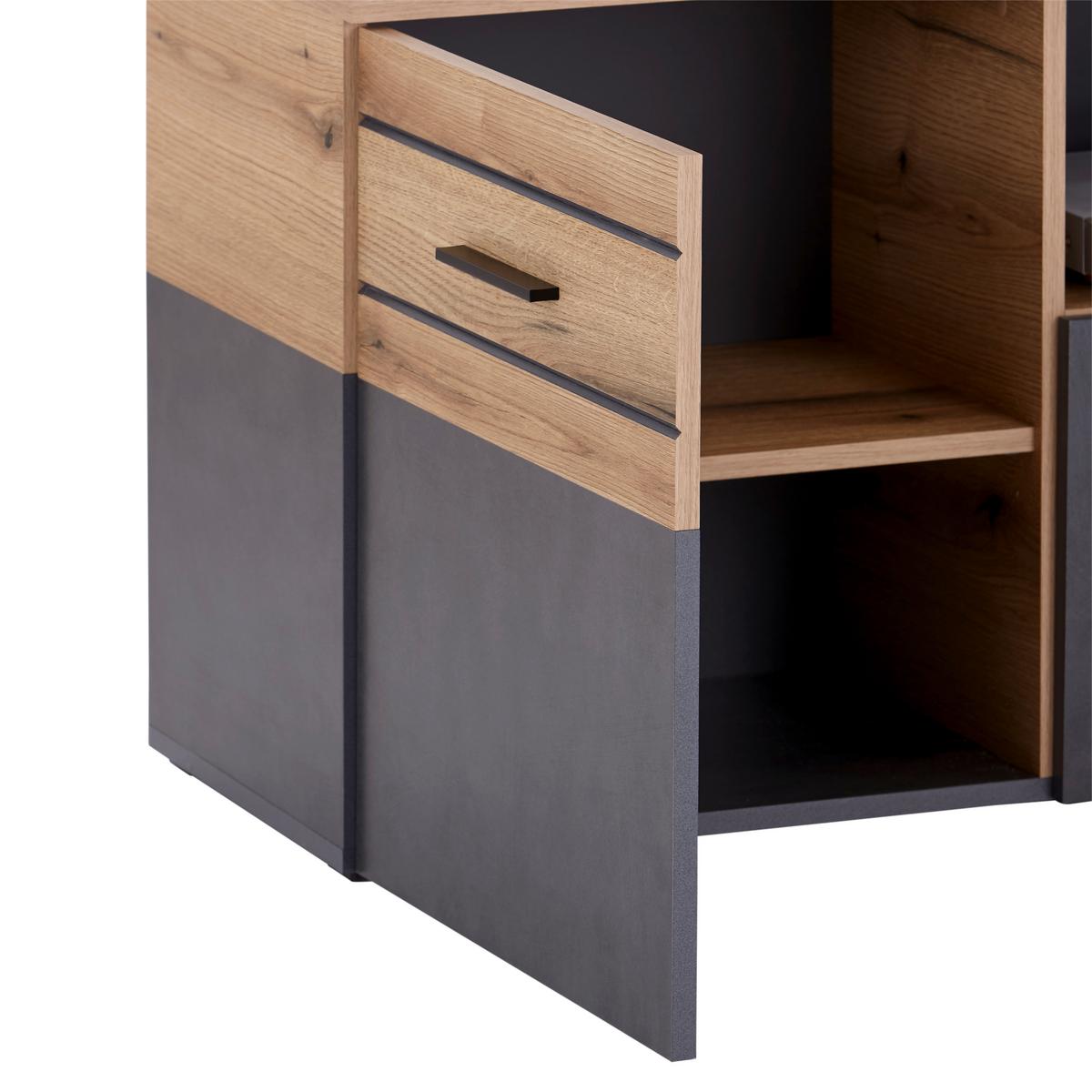 Phonotisch Limit B: 150 cm Eiche Dekor/Matera Dunkel - MODERN, Holzwerkstoff (150/59/40cm) - Ondega