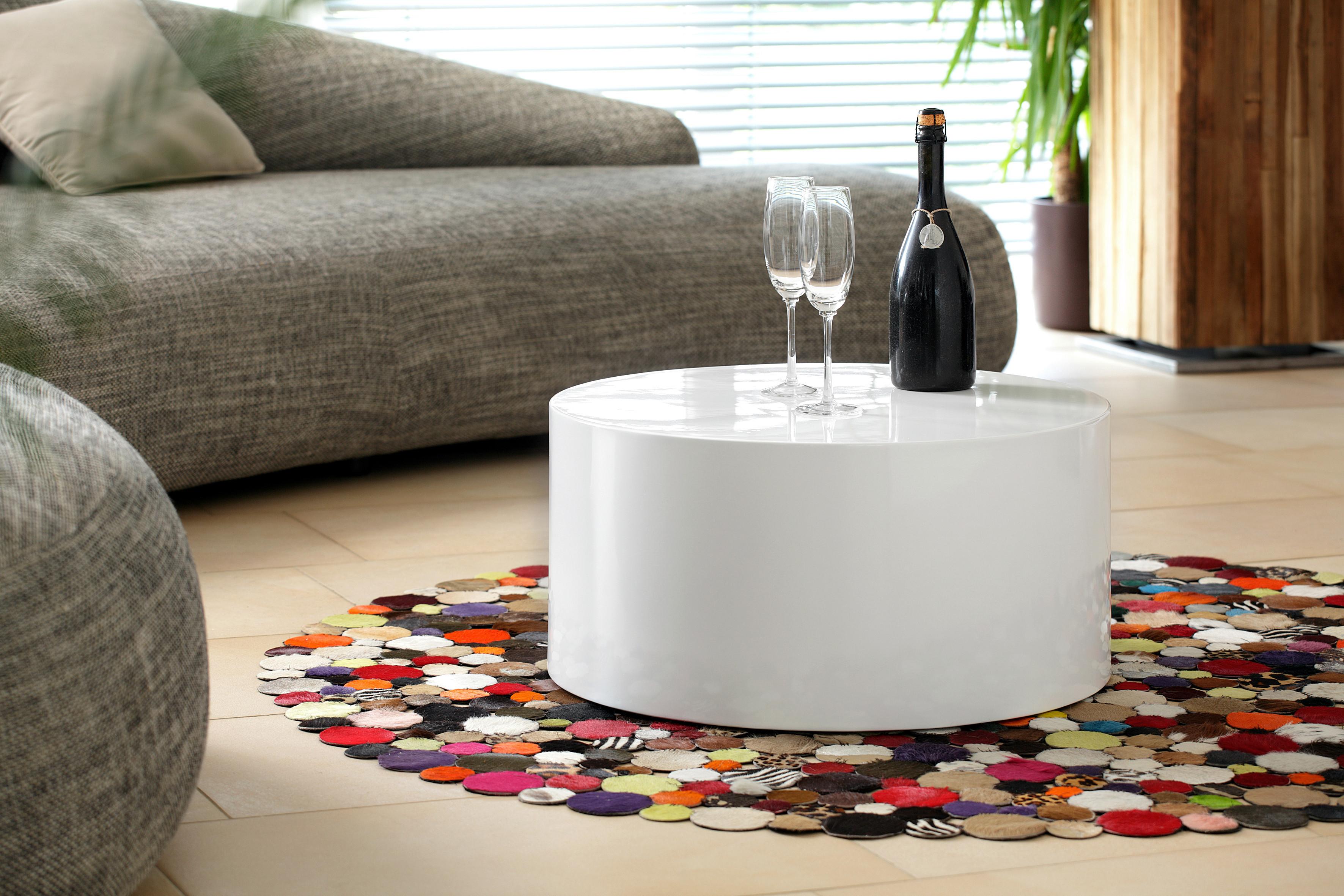 Couchtisch Weiß Hochglanz L: 60 Cm - Weiß Hochglanz, Design, Holzwerkstoff (60/60/30cm) - Livetastic