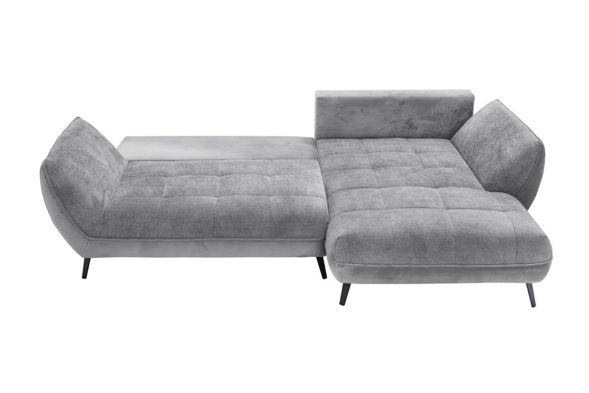 Ecksofa Midway - Schwarz/Grau, MODERN, Holz/Holzwerkstoff (282/187cm)