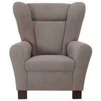 KŘESLO UŠÁK CHANDLER - hnědá/šedohnědá, Design, dřevo/kompozitní dřevo (95/109/97cm) - Ondega