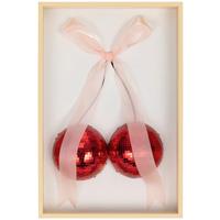 Dekokirsche Cherry - Pink/Rot, KONVENTIONELL, Glas/Holzwerkstoff (45/30/6cm) - Luca Bessoni