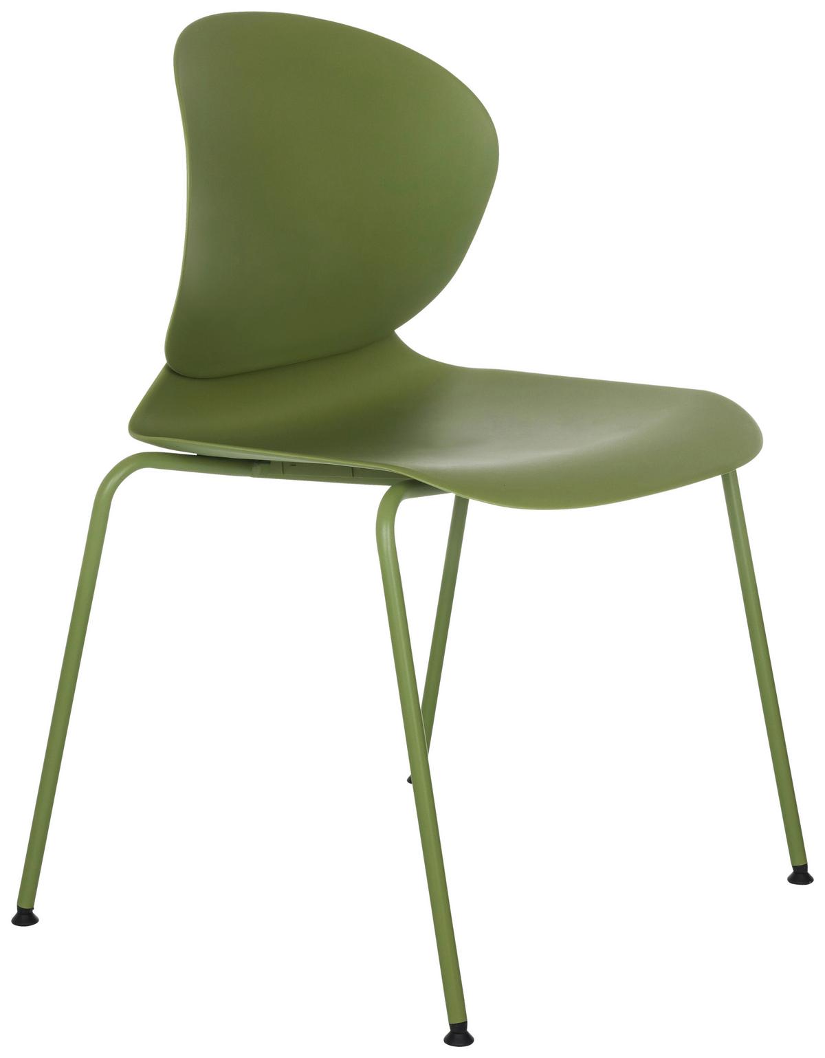 Besucherstuhl T36 Vi Grün B: 56 cm - Grün, MODERN, Kunststoff/Metall (56/80/54cm) - MID.YOU