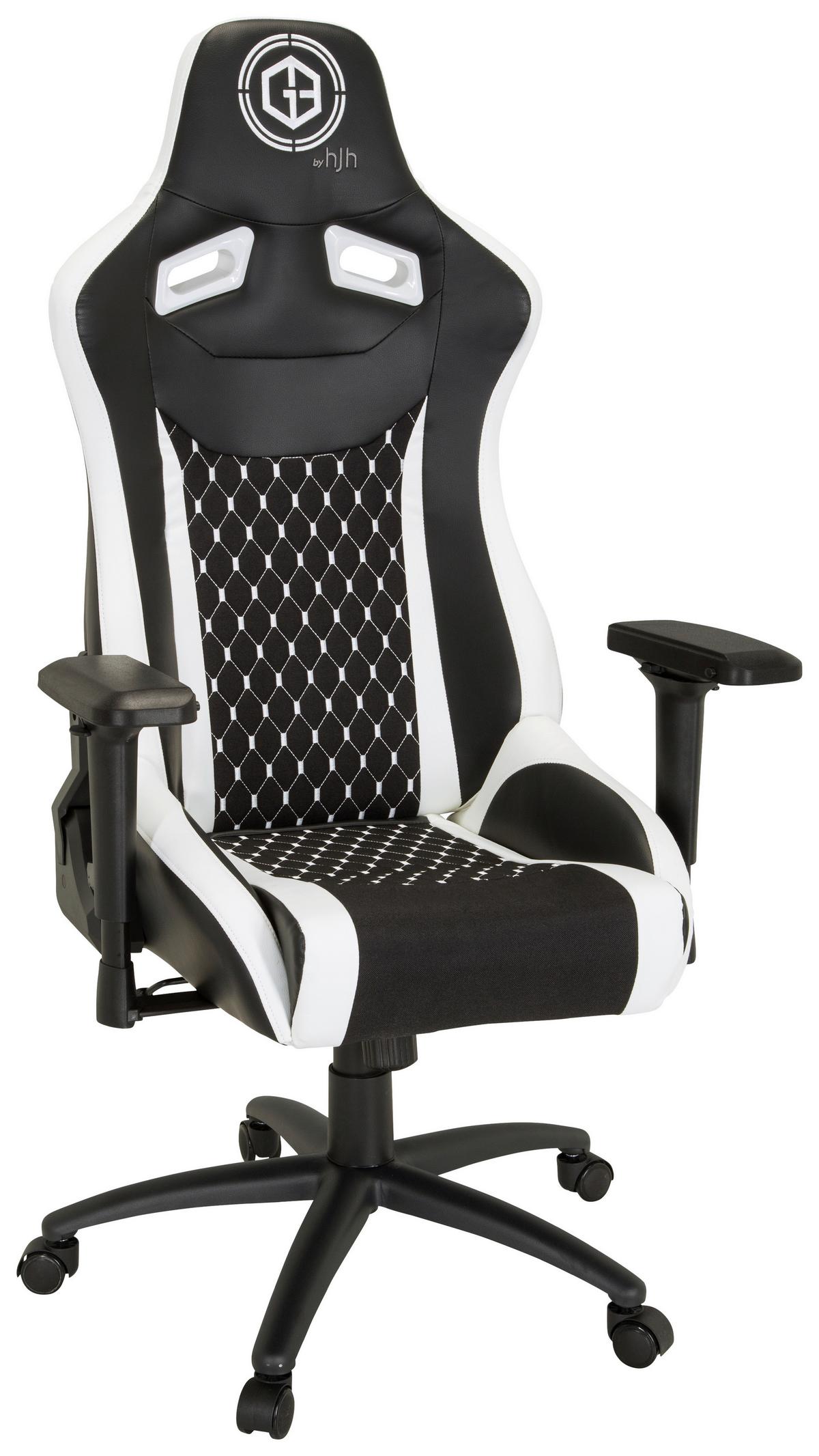 Gamingstuhl Gamebreaker Sx 04 Schwarz/Weiß - Schwarz/Weiß, MODERN, Kunststoff/Textil (74/137/66cm) - MID.YOU