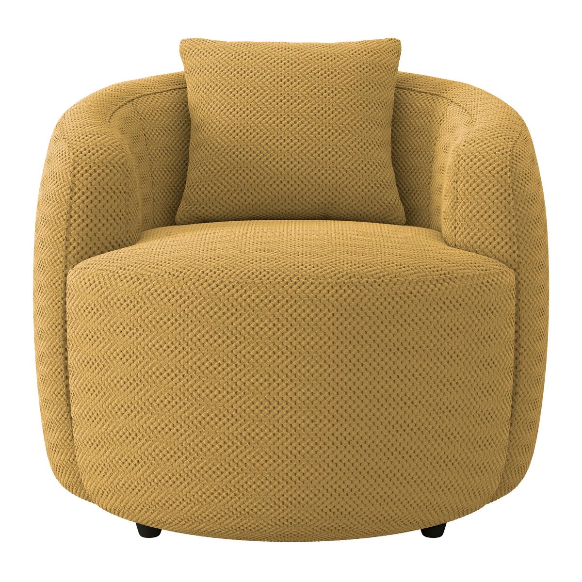 Sessel Pina - Senfgelb/Schwarz, MODERN, Textil (81/74/81cm)