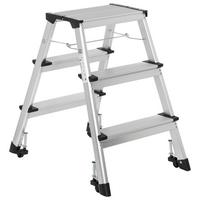 Klapptrittleiter Solid Iv - Alufarben, Basics, Metall (43/67/21cm) - MID.YOU