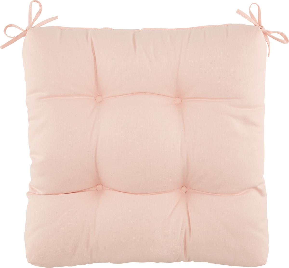 Sedací polštář Elli, 40/40/7cm, růžová - růžová, Konvenční (40/40/7cm) - Mömax