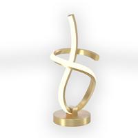 LED-Tischleuchte Kira Goldfarben Beige D:17,5cm - Beige/Goldfarben, Design, Kunststoff/Metall (17,5/38,5cm)