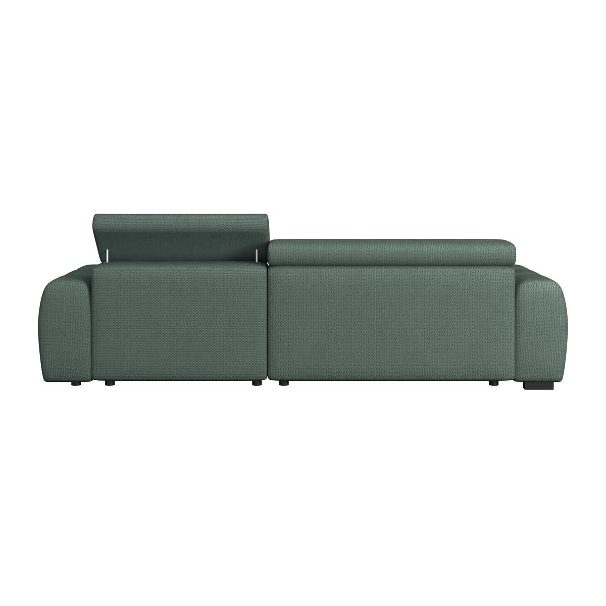 Ecksofa Fargo S Grün, B: 285 Cm - Schwarz/Grün, Trend, Textil (285/168cm)