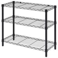 Polc Meran 3 76/69 Cm - fekete, Modern, fém (76/69/31cm)